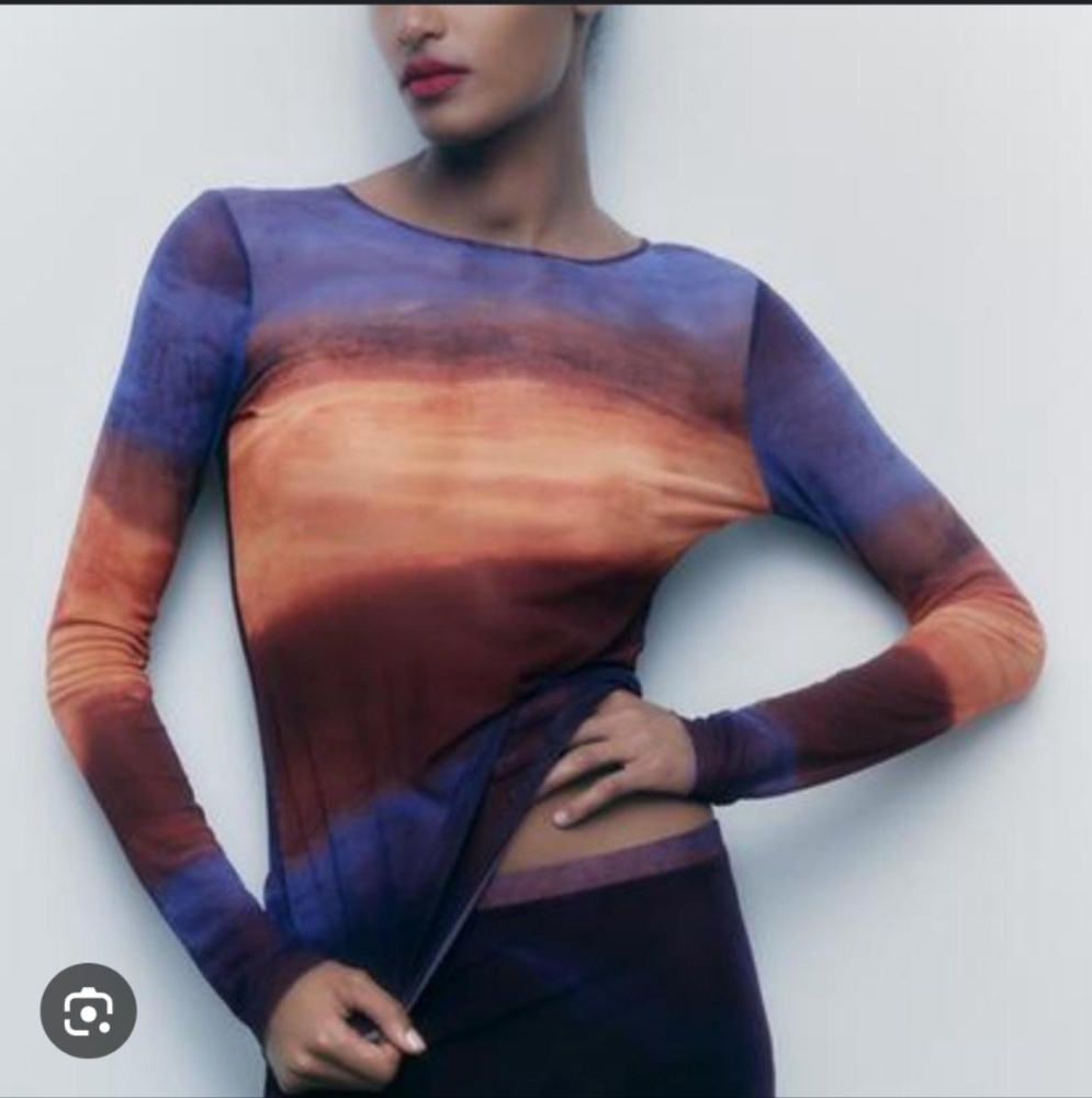 4 For 30$ 🧞‍♀️🧞‍♀️🧞‍♀️ Zara Long Sleeve Mesh Top